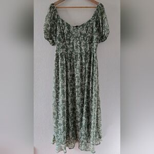 As U Wish Sage Floral Midi/Maxi Dress